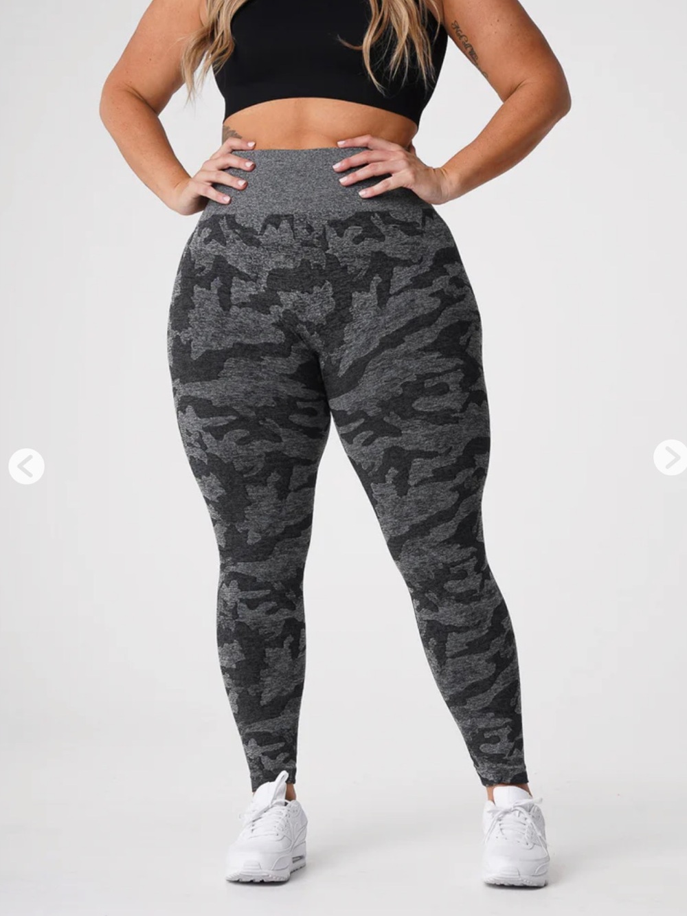 NVGTN Women's Grey & Black Camo Leggings
